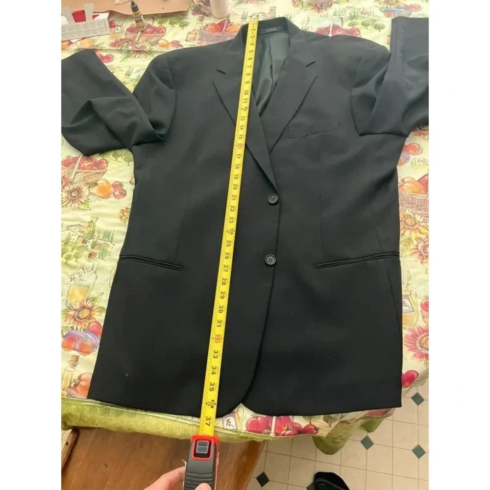 VTG Cerruti 1881 Shapes Black Wool Blazer Euro 62 Italy Old Money